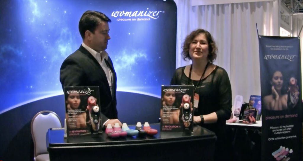 Roylin and Ryan in 2015 at the International Lingerie Show with Womanizer Air Pleasure Technology